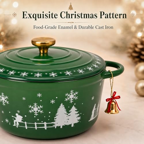 5QT Enameled Cast Iron Dutch Oven with Lid