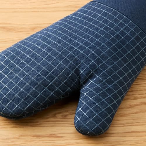 Gourmet Series Gridlines Oven Mitts 2 (Ink Blue)