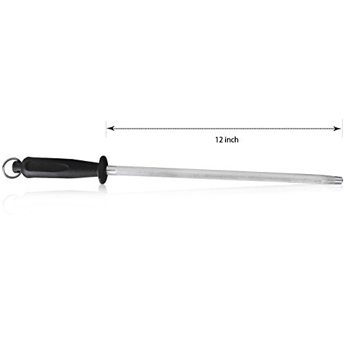 Professional Carbon Steel Black Knife Sharpening Steel