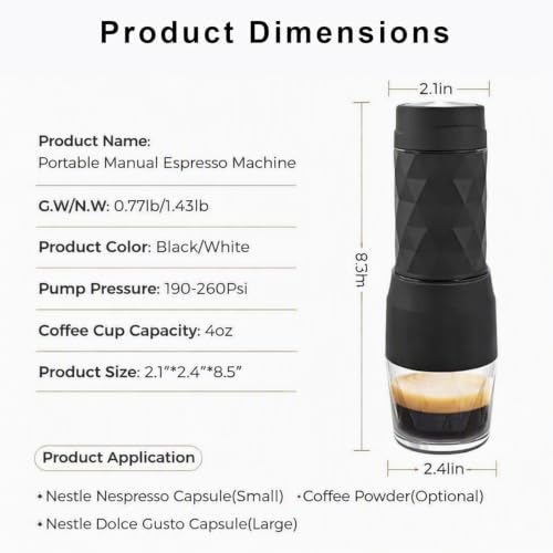 Manual Espresso Maker for Camping & Travel