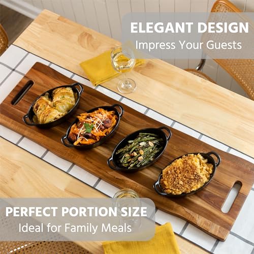 Oval Au Gratin Baking Dishes for Oven Safe and Microwave Cooking and Baking