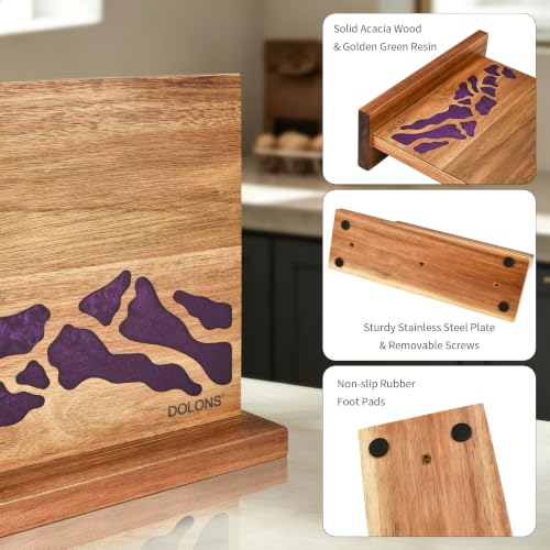 Magnetic Knife Block (Brown+Purple)