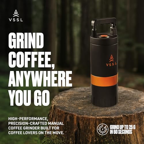 VSSL Java G45】Premium Manual Coffee Grinder (Carbon / 45 Gram Standard)
