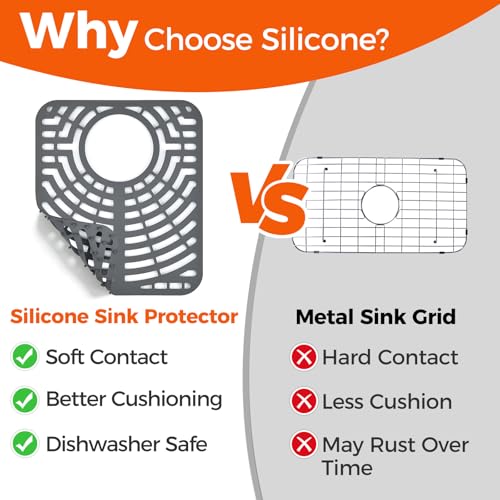 Silicone Sink Protector for Kitchen Sink (12x14 rear)