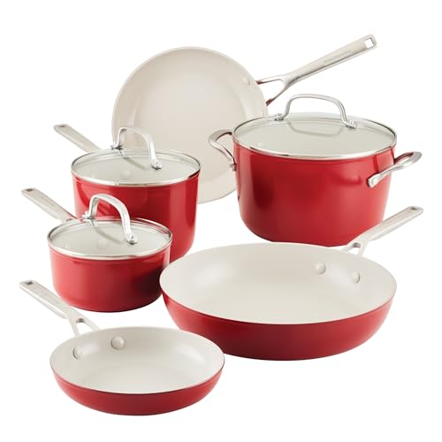 Hard Anodized Ceramic Ceramic Nonstick Cookware Pots and Pans Set
