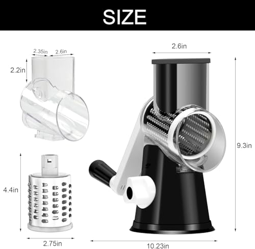 Rotary Cheese Grater Hand Crank Cheese Shredder for Fresh Cheese