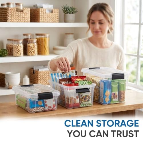 Clear Plastic Storage Boxes with Lids