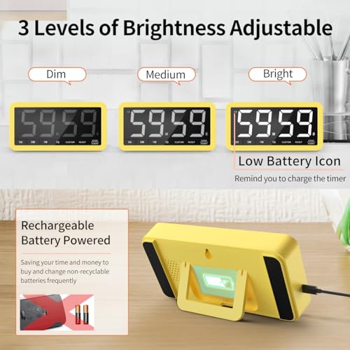 Large 7.8" Digital Timer (Yellow)