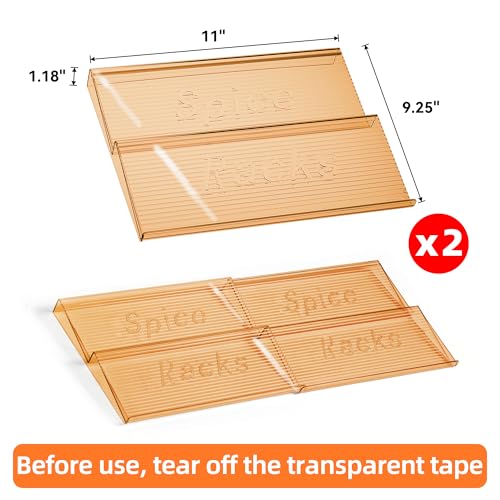 Expandable Clear Spice Drawer Organizer 8P & 4P