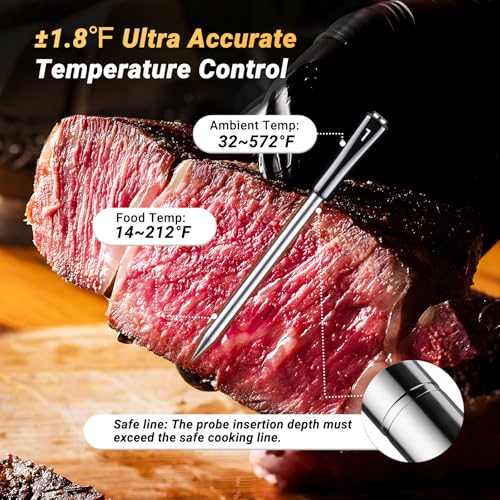 Wireless Meat Thermometer for Smoking and Grilling