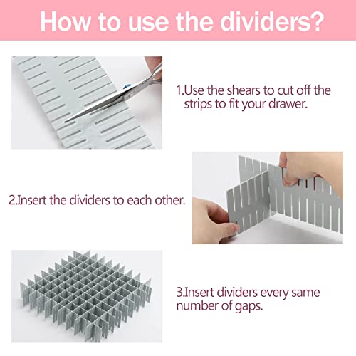 40Pcs Grid Drawer Dividers