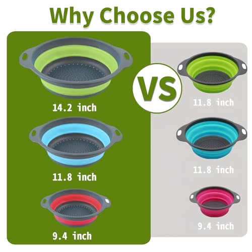 Collapsible Colander Strainer for Kitchen