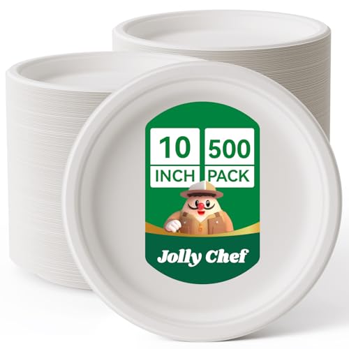 Compostable Disposable Paper Plates 10 inch…