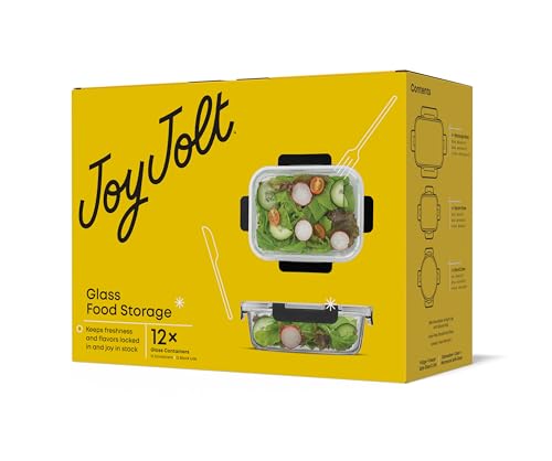 JoyFul 24pc Borosilicate Glass Storage Containers with Lids