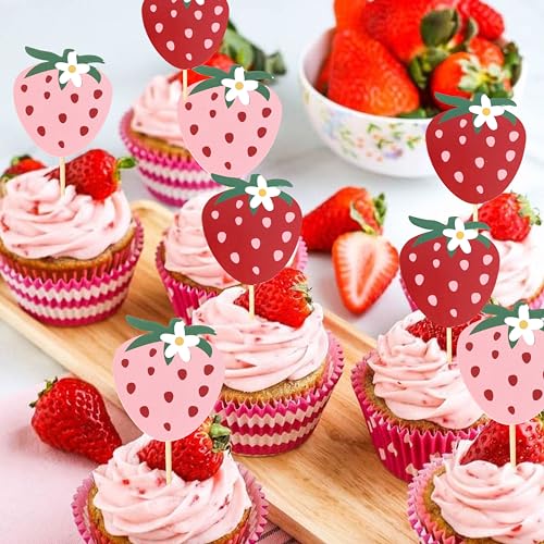 Strawberry First Birthday High Chair Banner