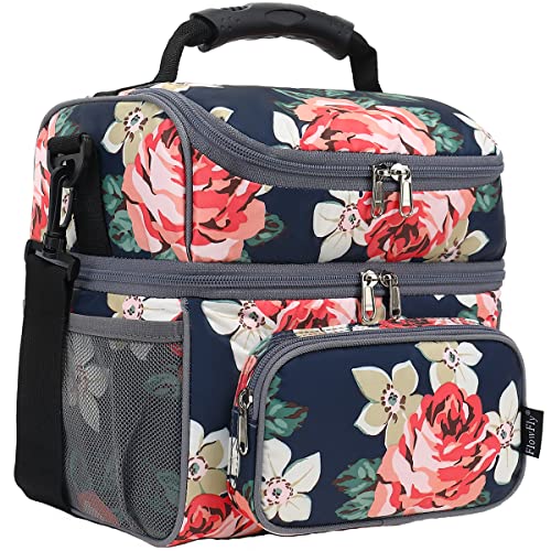 Double Layer Cooler Insulated Lunch Bag Adult Lunch Box Large Tote Bag for Men