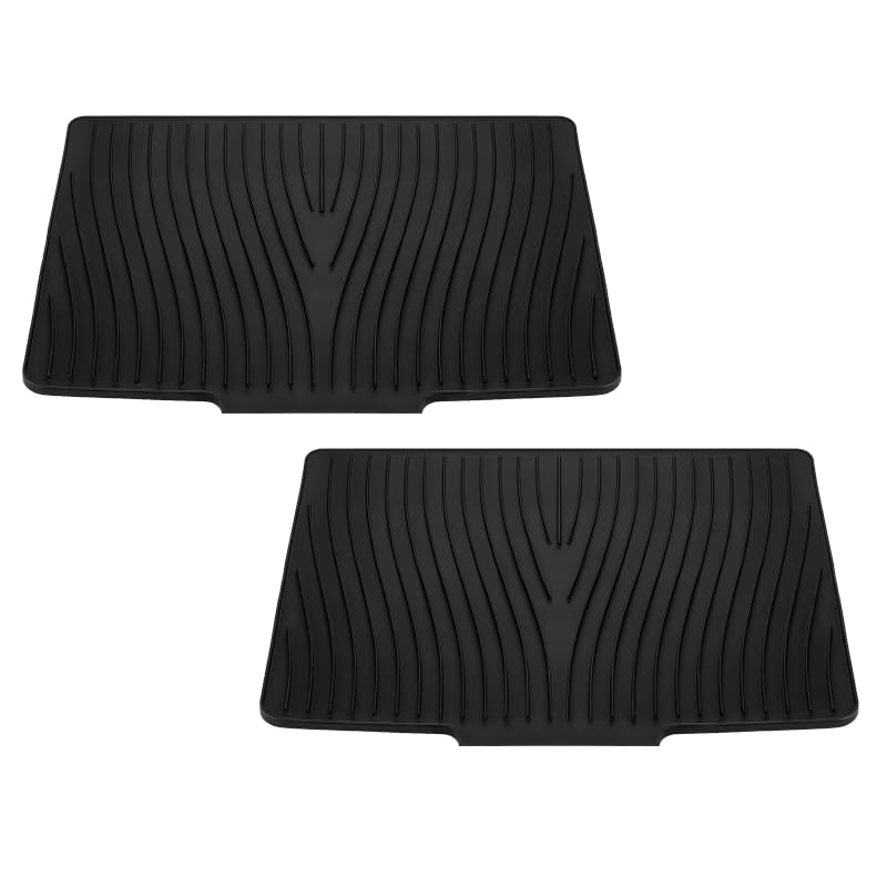 2 Pcs Extra Large Silicone Dish Drying Mat with Drain Lip 23.6 x 19 Inch Dish Drainer Liner Rubber Counter Drying Pad for Kitchen Sink Drawer