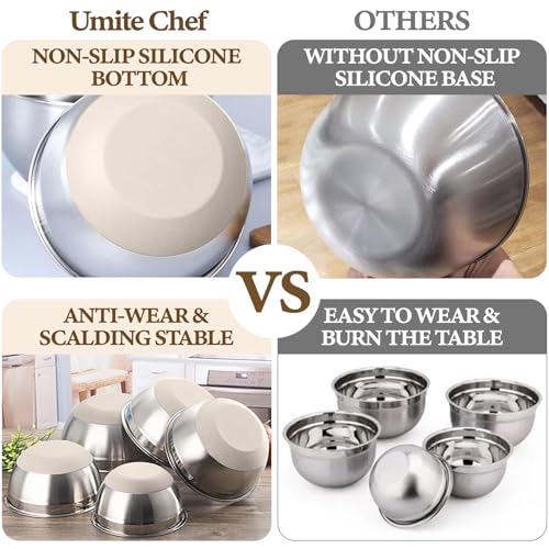 Mixing Bowls with Airtight Lids Set (Khaki)