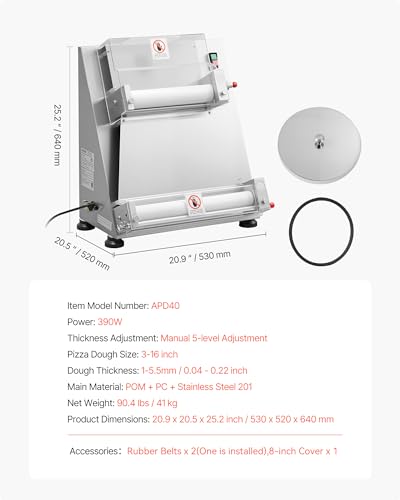 Pizza Dough Roller Sheeter (3-16 inch)