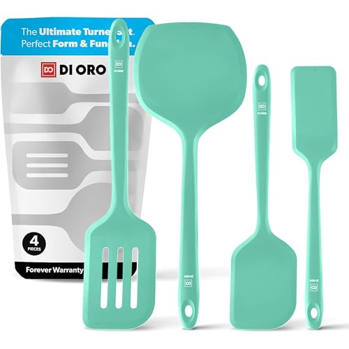 DI ORO Silicone Turner Spatula Set (Mint)