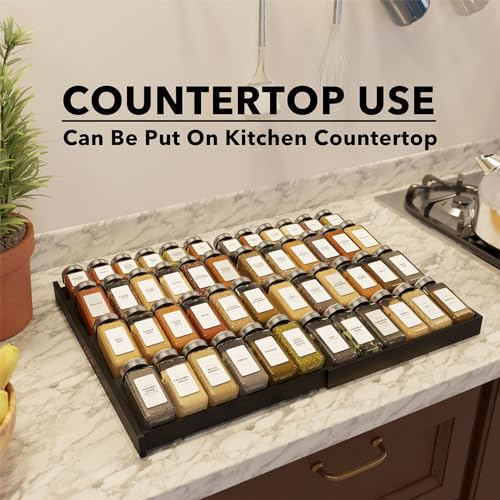 Bamboo Spice Drawer Organizer