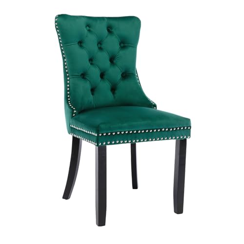 Velvet Upholstered Dining Chairs Set