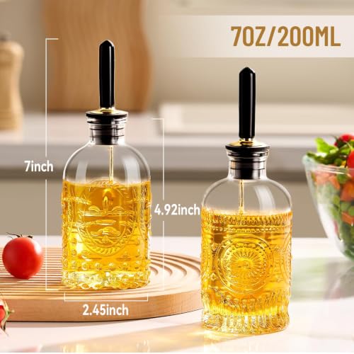 Glass Olive Oil Dispenser Bottle Set