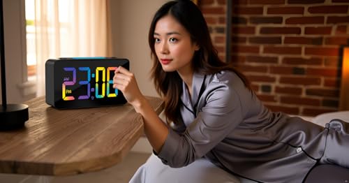 7 Inch Digital Alarm Clock (Rgb Colour Alarm Clock)