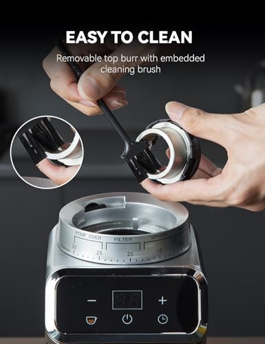 Coffee Bean Grinder with 30 Grinding Settings (Black)