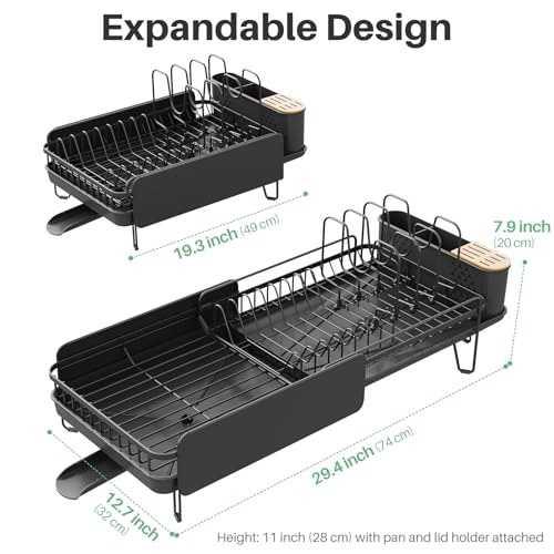 Large Expandable Dish Drying Rack for Kitchen Counter