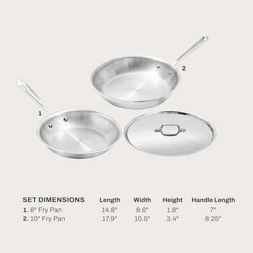 D3 3 Ply Stainless Steel Fry Pan