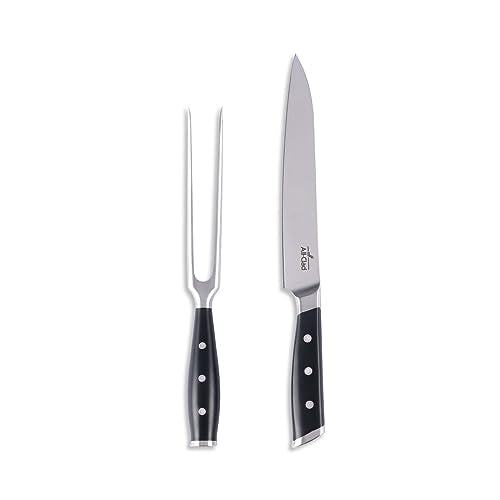 Forged Knives Carving Set (Silver/Black / 2-Piece Knife Set)