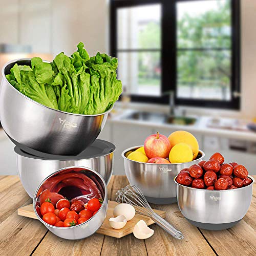 Mixing Bowls with Airtight Lids Set (Gray)