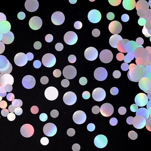 Silver Circle Dots Birthday Confetti