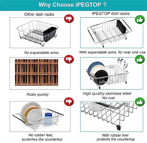 Expandable Deep & Large Dish Drying Rack
