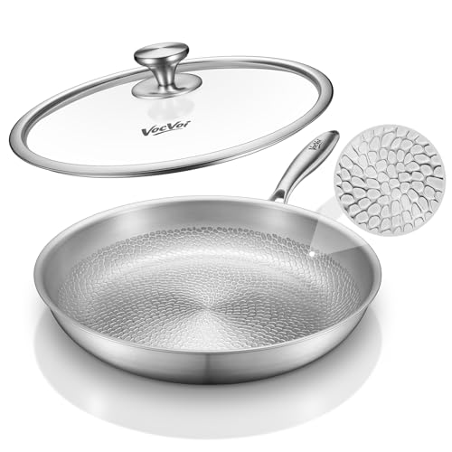 Titanium pans for cooking with lid