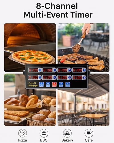 Commercial 8 Channels Digital Kitchen Timer (8 Channel)