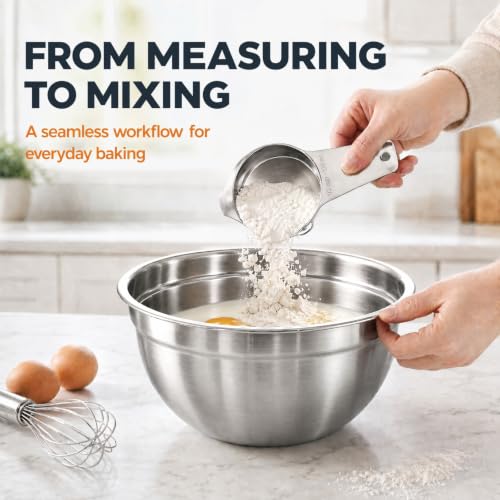 31PCS Mixing Bowls with Lids Set (Khaki / 10+7+14 - Bowls & Cups & Spoons)