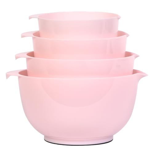Nesting Plastic Mixing Bowl 4 Set Plastic Mixing Bowls Microwave Safe Mixing Bowls