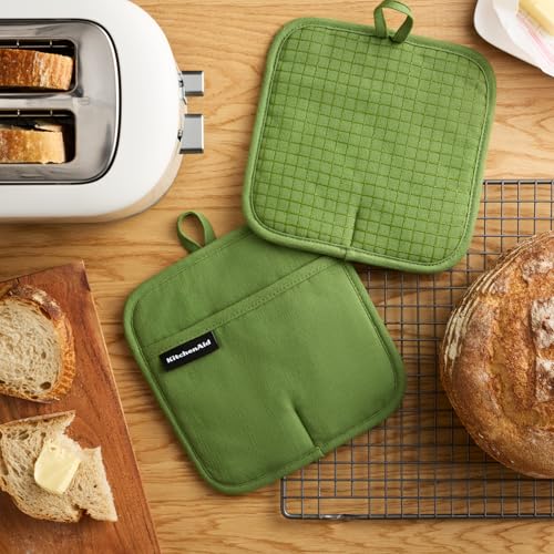 Gourmet Series Gridlines Pot Holders 2 (Matcha Green)