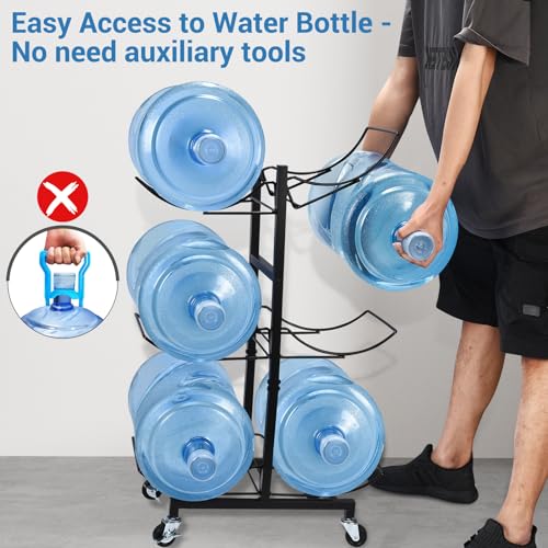5 Gallon Water Bottle Holder with 4 Wheels