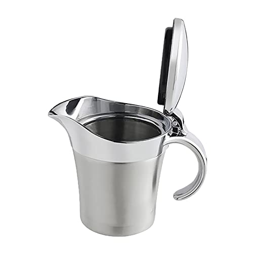 Gravy Boats Double Insulated Wall Stainless Steel Gravy Sauce Dressing Boat 450ml Sauce Jug