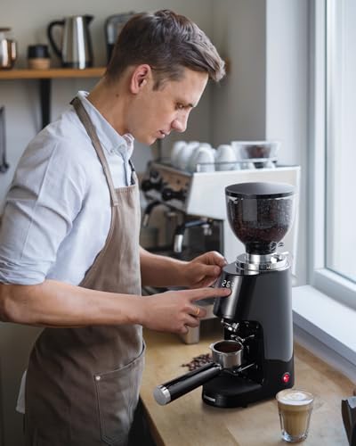 64mm Flat Burr Coffee Grinder (Black)