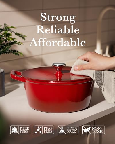 Dutch Oven Pot with Lid (Cerise)