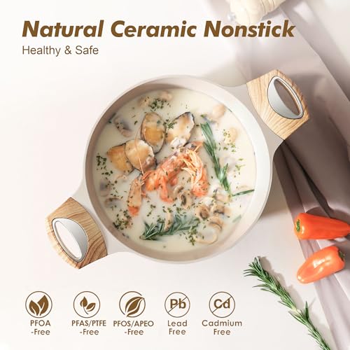 Ceramic Nonstick Stock Pot with Lid