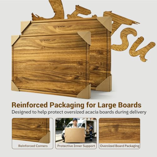 Extra Large Acacia Wood Cutting Board 30 x 20 in (30"L x 20"W)