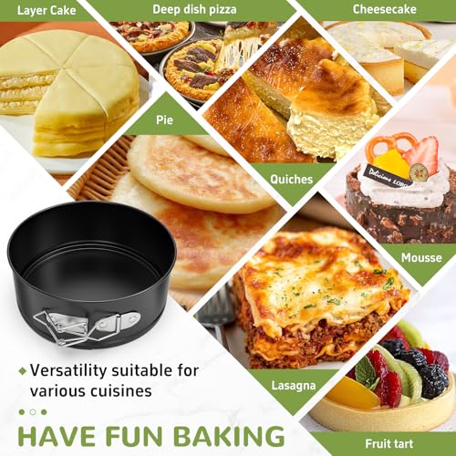 Mini Springform Pan Set for Mini Cheesecake Pizza