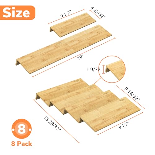 Bamboo Spice Drawer Organizer with Non