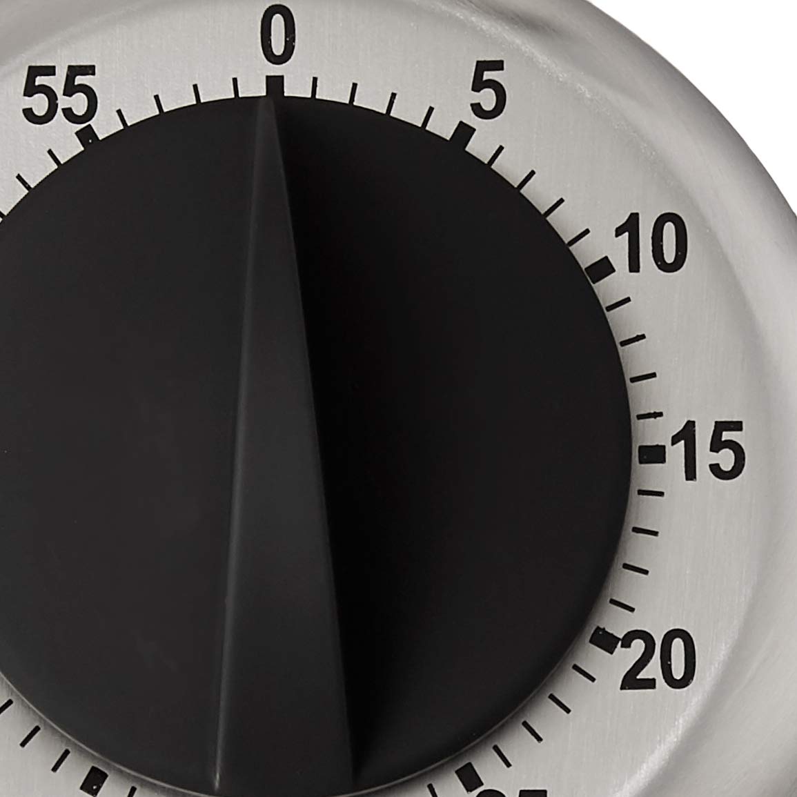 Compact 60 Minute Mechanical Timer (Silver, 2.5" Dial)