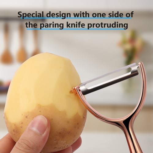 Effortless Y Peeler with Sharp Stainless Steel Blades for Apples
